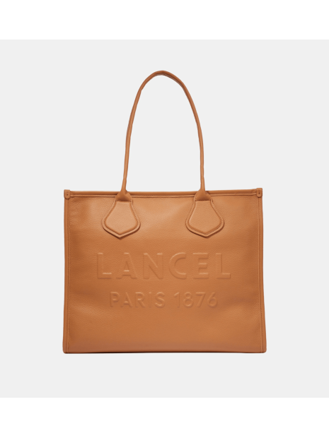 Lancel A12997 - CUIR DE VACHETTE - CAME sac cabas xl jour de lancel sac-a-main-shopping-toile-ou-cuir
