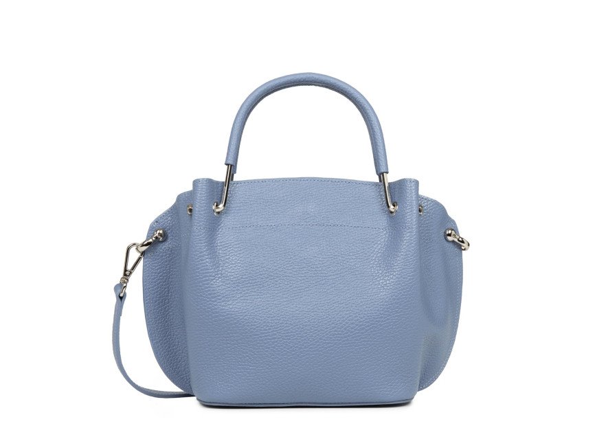 Lancaster 470-18 - CUIR DE VACHETTE - BLEU Foulonné Double - Sac à main Louisa Sac porté travers