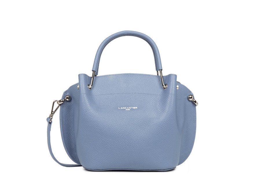 Lancaster 470-18 - CUIR DE VACHETTE - BLEU Foulonné Double - Sac à main Louisa Sac porté travers