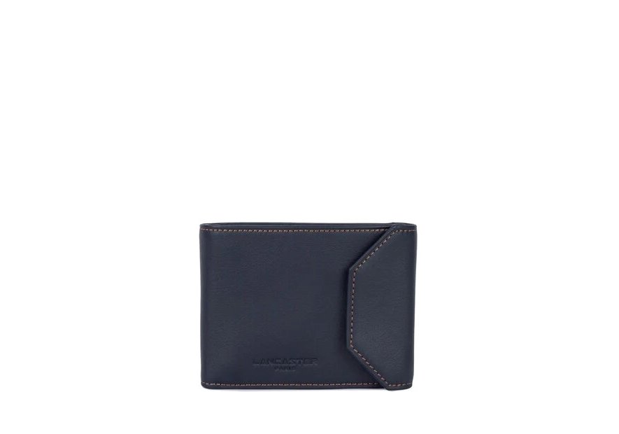 Lancaster 120-43 - CUIR DE VACHETTE - BLEU porte cartes soft vintage Porte-cartes
