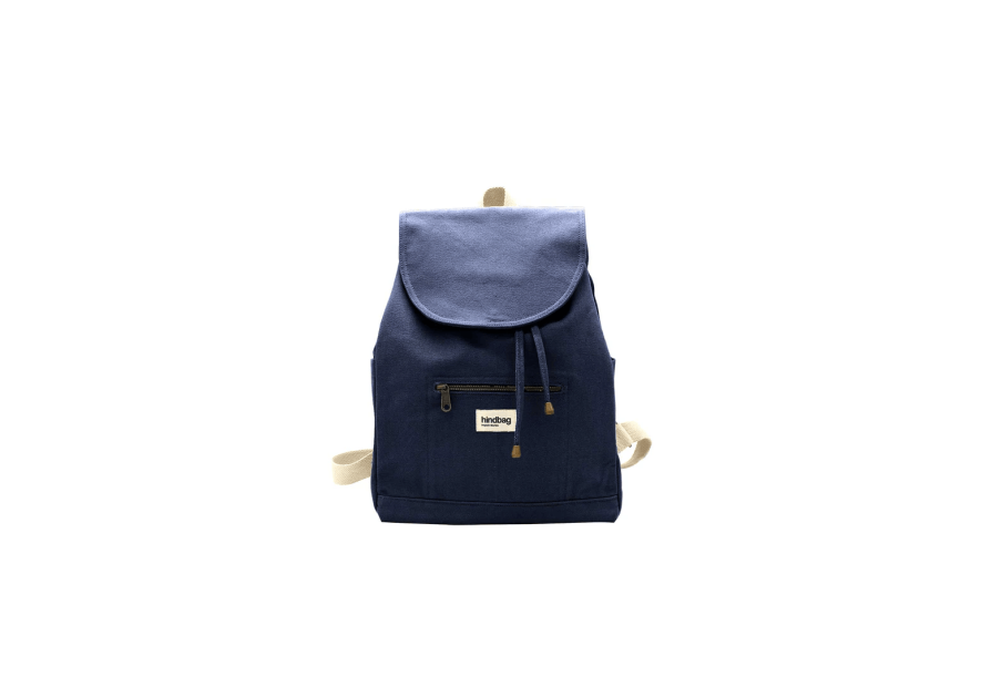 hindbag ELIOT. - COTON BIO - NAVY sac a dos eliot gm Sac business