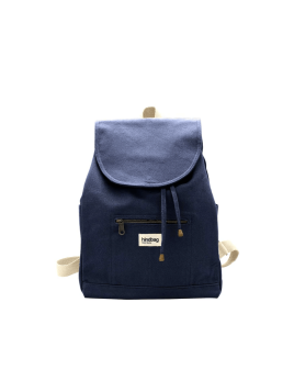 hindbag ELIOT. - COTON BIO - NAVY sac a dos eliot gm Sac business