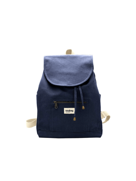 hindbag ELIOT. - COTON BIO - NAVY sac a dos eliot gm Sac business