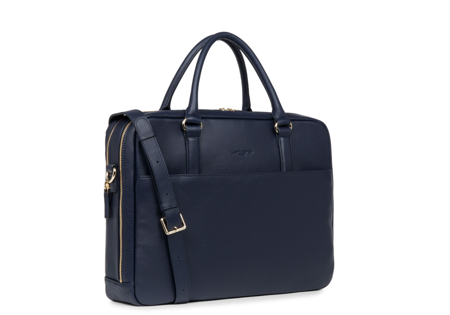 Lancaster 573-75 - CUIR DE VACHETTE - BLEU Mademoiselle Business - Sac Porte-documents