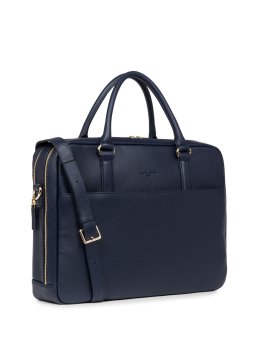 Lancaster 573-75 - CUIR DE VACHETTE - BLEU Mademoiselle Business - Sac Porte-documents