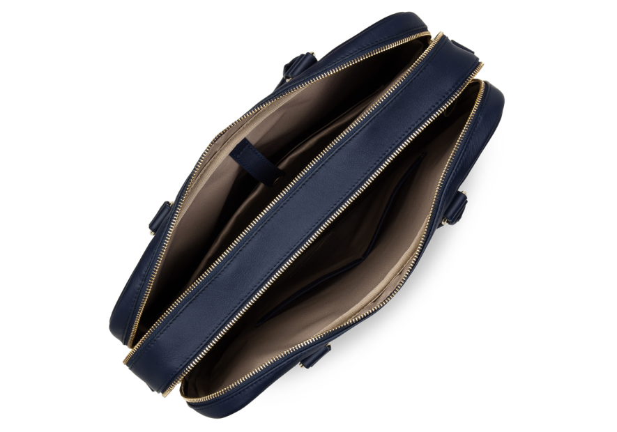 Lancaster 573-75 - CUIR DE VACHETTE - BLEU Mademoiselle Business - Sac Porte-documents