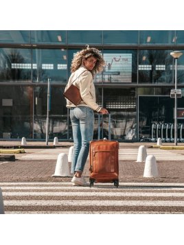 the chesterfield C21.5006 - CUIR DE VACHETTE - CO valise cabine trolley key largo the chesterfield Bagages cabine