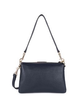 Lancaster 529-73 - CUIR DE VACHETTE - BLEU dune trotteur multipoches Sac porté travers