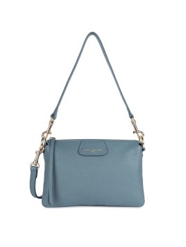 Lancaster 529-73 - CUIR DE VACHETTE - BLEU dune trotteur multipoches Sac porté travers