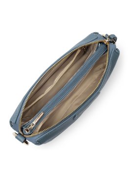 Lancaster 529-73 - CUIR DE VACHETTE - BLEU dune trotteur multipoches Sac porté travers