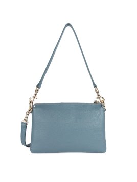 Lancaster 529-73 - CUIR DE VACHETTE - BLEU dune trotteur multipoches Sac porté travers