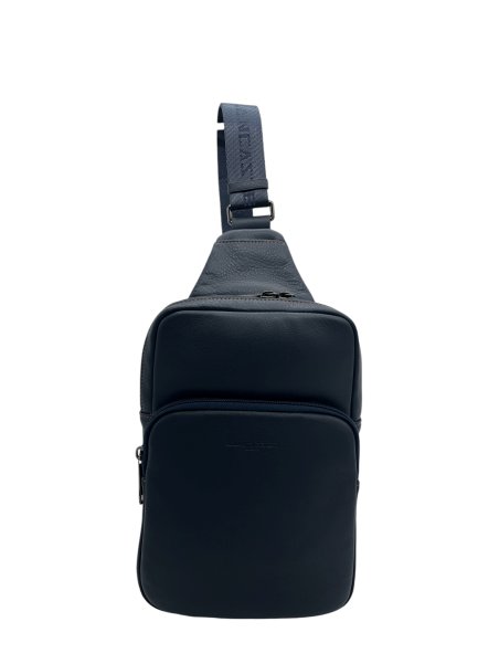 Lancaster 320-35 - CUIR DE VACHETTE - BLEU sac body soft vintage homme Sacs bandoulière/Sacoches