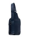 Lancaster 320-35 - CUIR DE VACHETTE - BLEU sac body soft vintage homme sacoche-homme