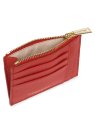 Lancaster 129-22 - CUIR DE VACHETTE - ROUG porte cartes plat zip dune lancaster porte-monnaie-femme