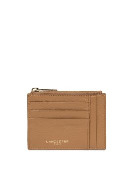 Lancaster 129-22 - CUIR DE VACHETTE - CAME porte cartes plat zip dune lancaster Porte-monnaie