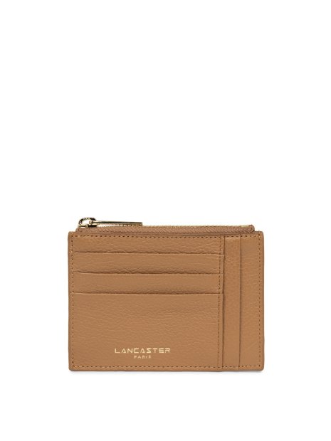 Lancaster 129-22 - CUIR DE VACHETTE - CAME porte cartes plat zip dune lancaster porte-monnaie-femme