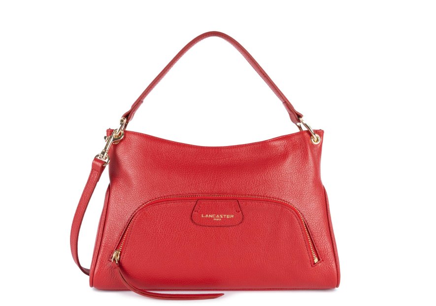 Lancaster 529-86 - CUIR DE VACHETTE - ROUG dune - sac besace carré Sac business