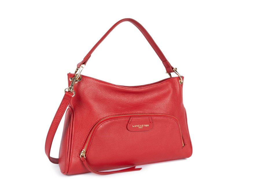 Lancaster 529-86 - CUIR DE VACHETTE - ROUG dune - sac besace carré Sac business