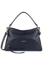 Lancaster 529-86 - CUIR DE VACHETTE - BLEU dune - sac besace carré sacs-a-mains