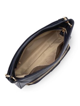 Lancaster 529-86 - CUIR DE VACHETTE - BLEU dune - sac besace carré Sac business