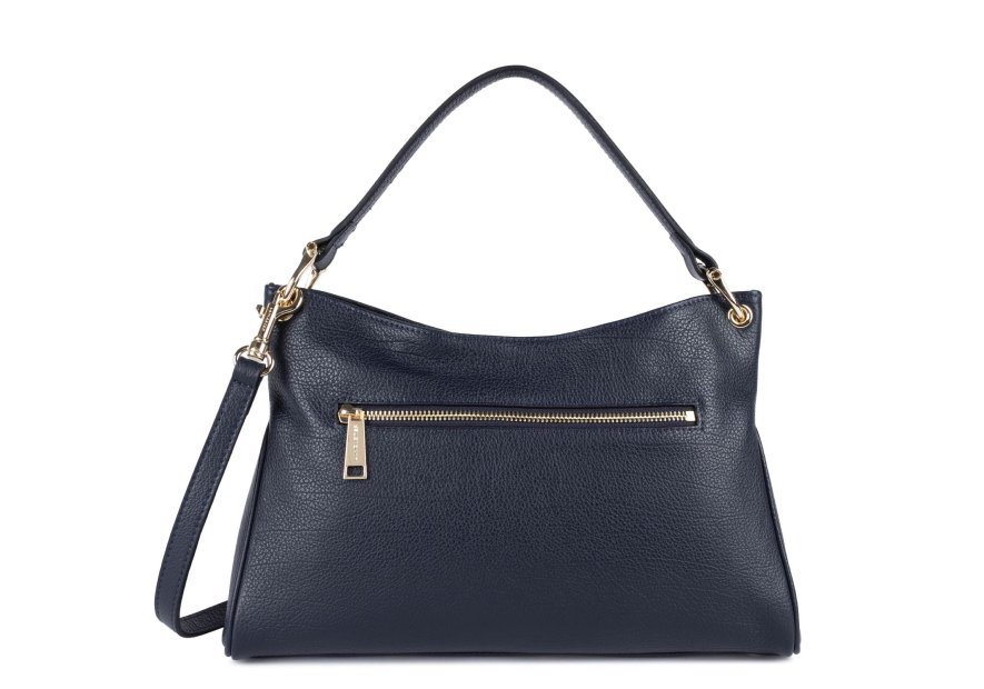 Lancaster 529-86 - CUIR DE VACHETTE - BLEU dune - sac besace carré Sac business