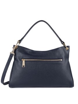 Lancaster 529-86 - CUIR DE VACHETTE - BLEU dune - sac besace carré Sac business