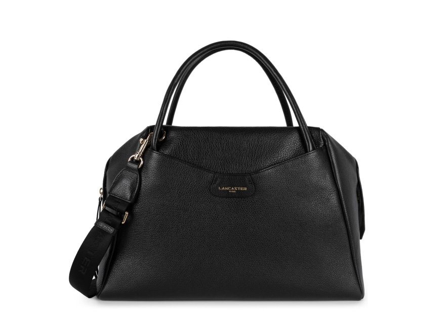 Lancaster 529-84 - CUIR DE VACHETTE - NOIR très grand sac cabas main dune Sac business