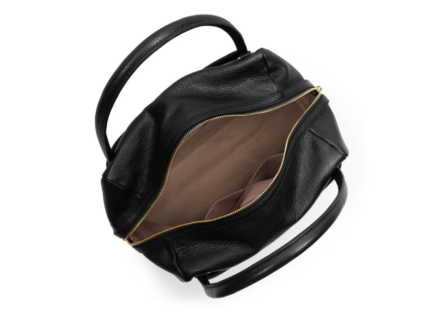 Lancaster 529-84 - CUIR DE VACHETTE - NOIR très grand sac cabas main dune Sac business