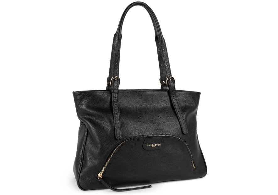 Lancaster 529-88 - CUIR DE VACHETTE - NOIR sac cabas épaule dune Sac business