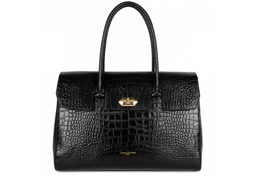 Lancaster 524-112 - CUIR DE VACHETTE FACON grand cabas épaule exo Sac business