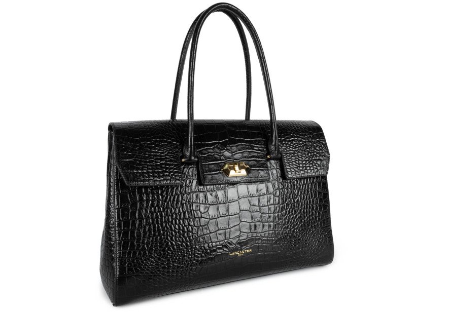 Lancaster 524-112 - CUIR DE VACHETTE FACON grand cabas épaule exo Sac business