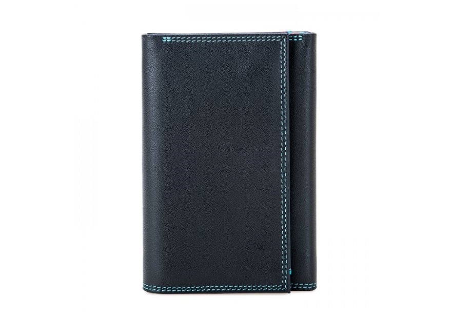 mywalit 4511 - CUIR DE VEAU - BLACK/PACE portefeuille rfid à trois volets Portefeuilles