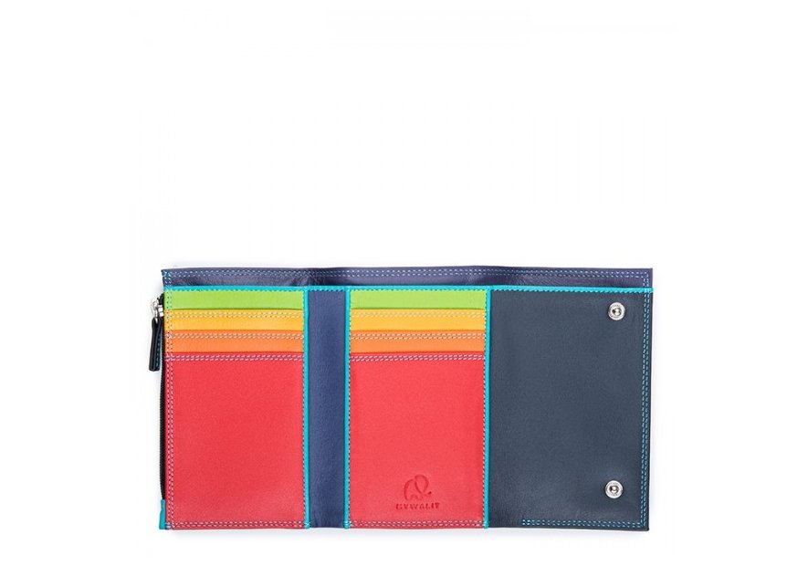 mywalit 4511 - CUIR DE VEAU - BLACK/PACE portefeuille rfid à trois volets Portefeuilles