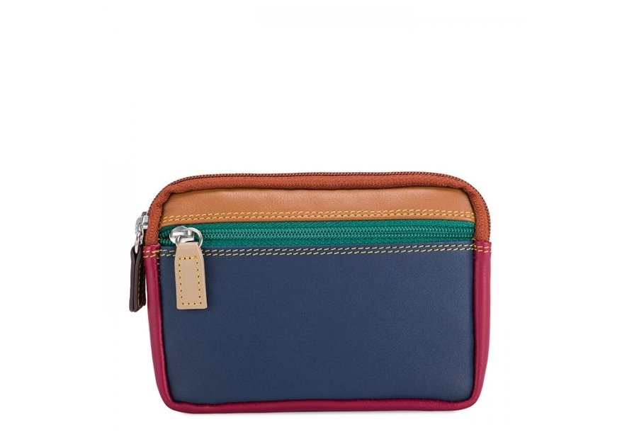 mywalit 1265 - CUIR DE VEAU - BOSCO - 17 porte-monnaie à double zip en cuir petit format Porte-monnaie