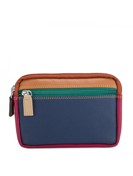 mywalit 1265 - CUIR DE VEAU - BOSCO - 17 porte-monnaie à double zip en cuir petit format Porte-monnaie