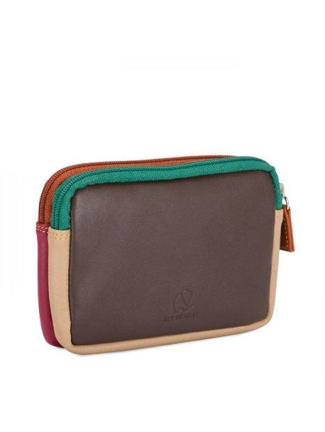 mywalit 1265 porte-monnaie à double zip en cuir petit format Porte-monnaie Femme