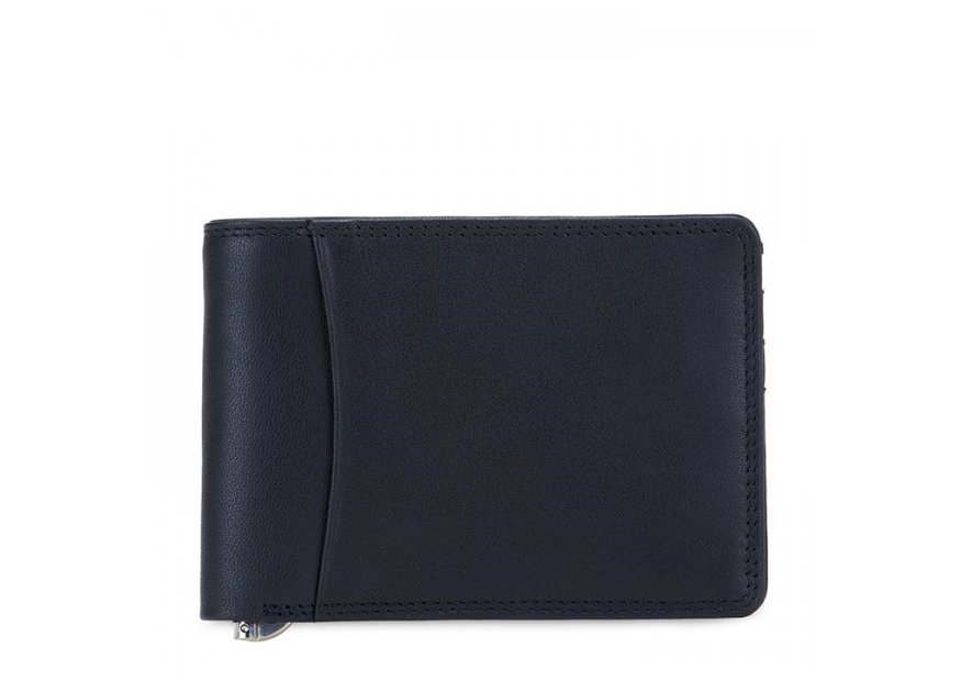 mywalit 4504 - CUIR DE VEAU - NOIR - 3 portefeuille mince rfid avec pince à billets Portefeuilles