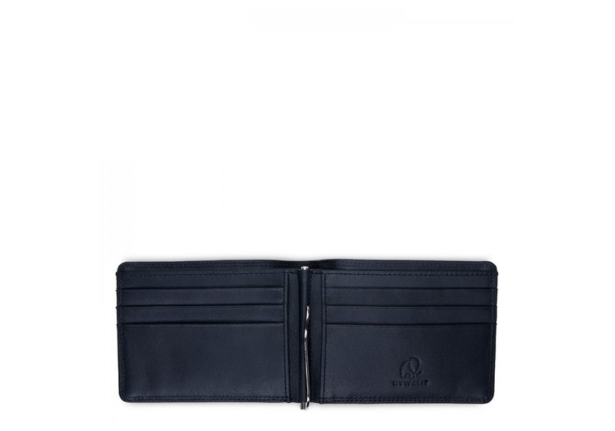 mywalit 4504 - CUIR DE VEAU - NOIR - 3 portefeuille mince rfid avec pince à billets Portefeuilles