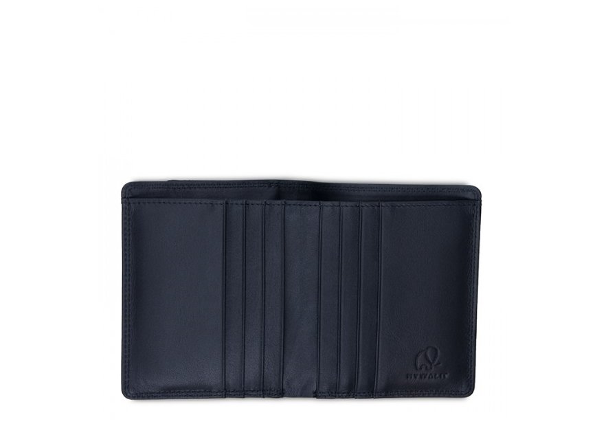 mywalit 4513 - CUIR DE VEAU - NOIR - 3 portefeuille rfid avec porte-monnaie plat Portefeuilles
