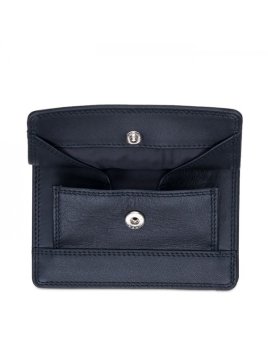 mywalit 4513 - CUIR DE VEAU - NOIR - 3 portefeuille rfid avec porte-monnaie plat Portefeuilles