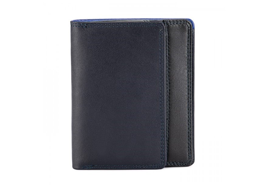 mywalit 4513 - CUIR DE VEAU - BLEU MARIN portefeuille rfid avec porte-monnaie plat Portefeuilles