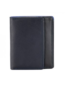 mywalit 4513 - CUIR DE VEAU - BLEU MARIN portefeuille rfid avec porte-monnaie plat Portefeuilles