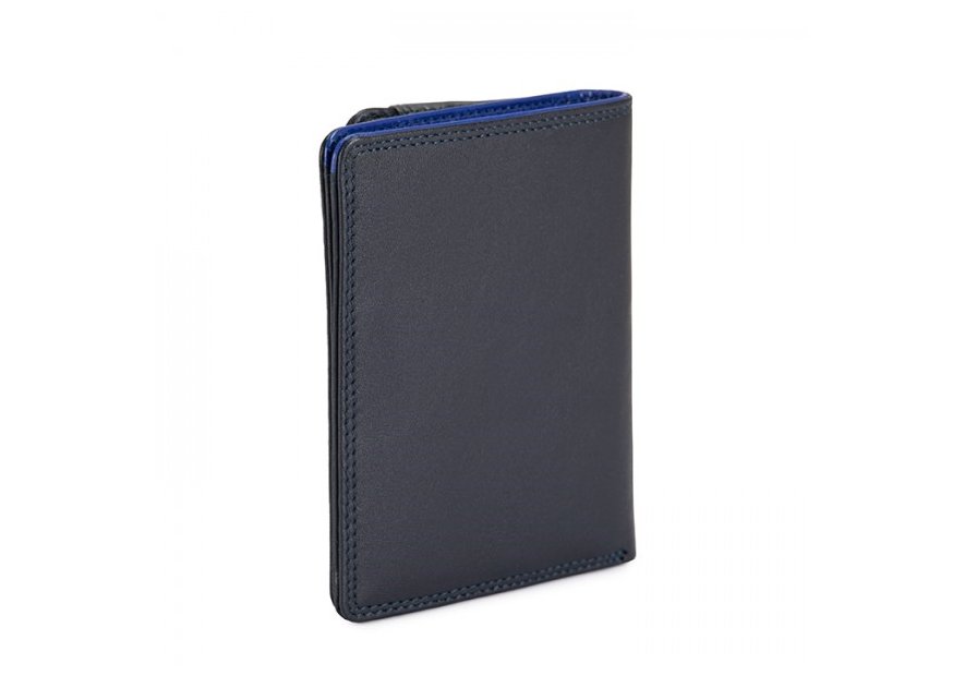 mywalit 4513 - CUIR DE VEAU - BLEU MARIN portefeuille rfid avec porte-monnaie plat Portefeuilles