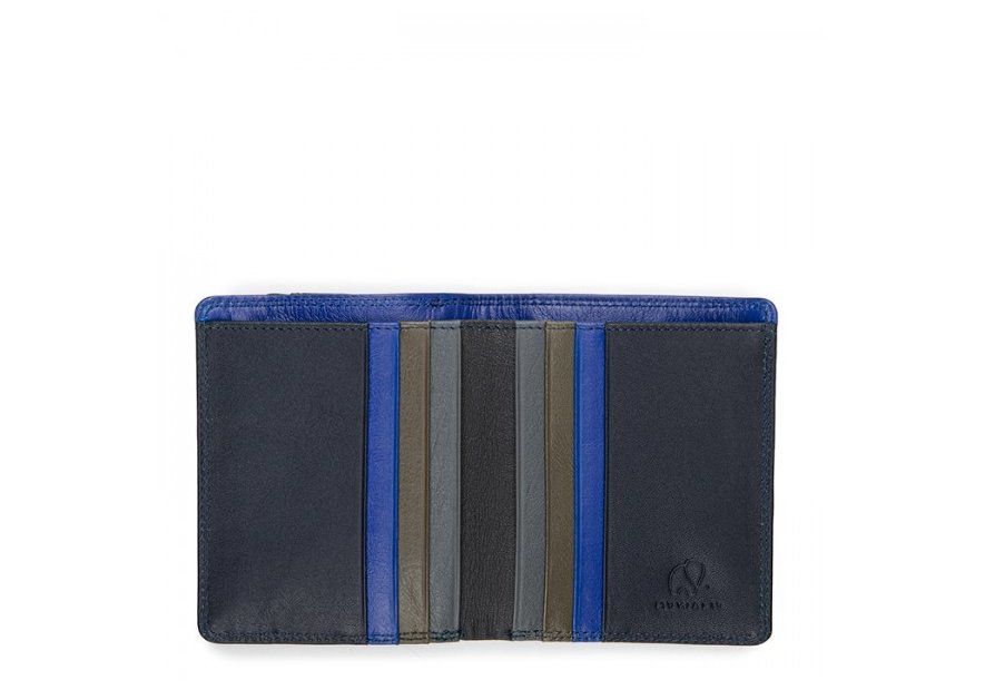mywalit 4513 - CUIR DE VEAU - BLEU MARIN portefeuille rfid avec porte-monnaie plat Portefeuilles