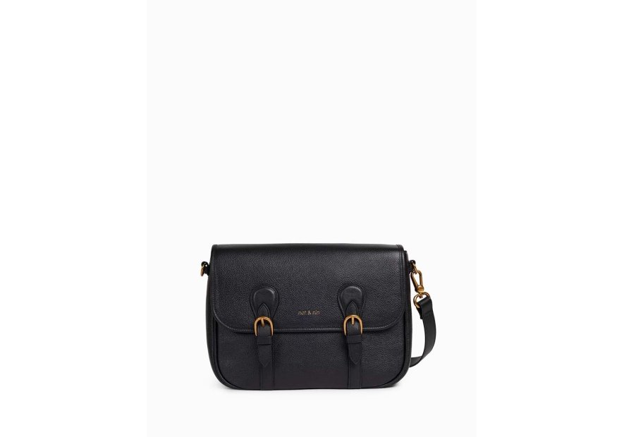 Nat & Nin OXFORD - CUIR DE VACHETTE FINITI sac besace double patte oxfrod Sac business
