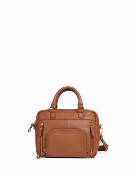 Nat & Nin MINI MACY - CUIR DE VACHETTE FIN mini macy porté travers Sac business
