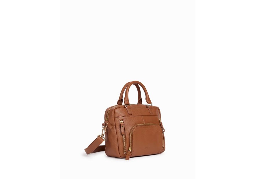 Nat & Nin MINI MACY - CUIR DE VACHETTE FIN mini macy porté travers Sac business