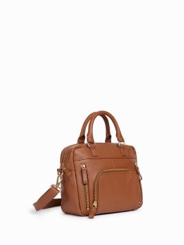 Nat & Nin MINI MACY - CUIR DE VACHETTE FIN mini macy porté travers Sac business