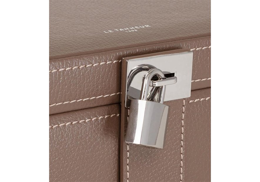 Le Tanneur TBJ7323 - CUIR DE VACHETTE - TAU grand coffret bijoux miroir Coffrets à bijoux