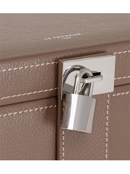 Le Tanneur TBJ7323 - CUIR DE VACHETTE - TAU grand coffret bijoux miroir Coffrets à bijoux